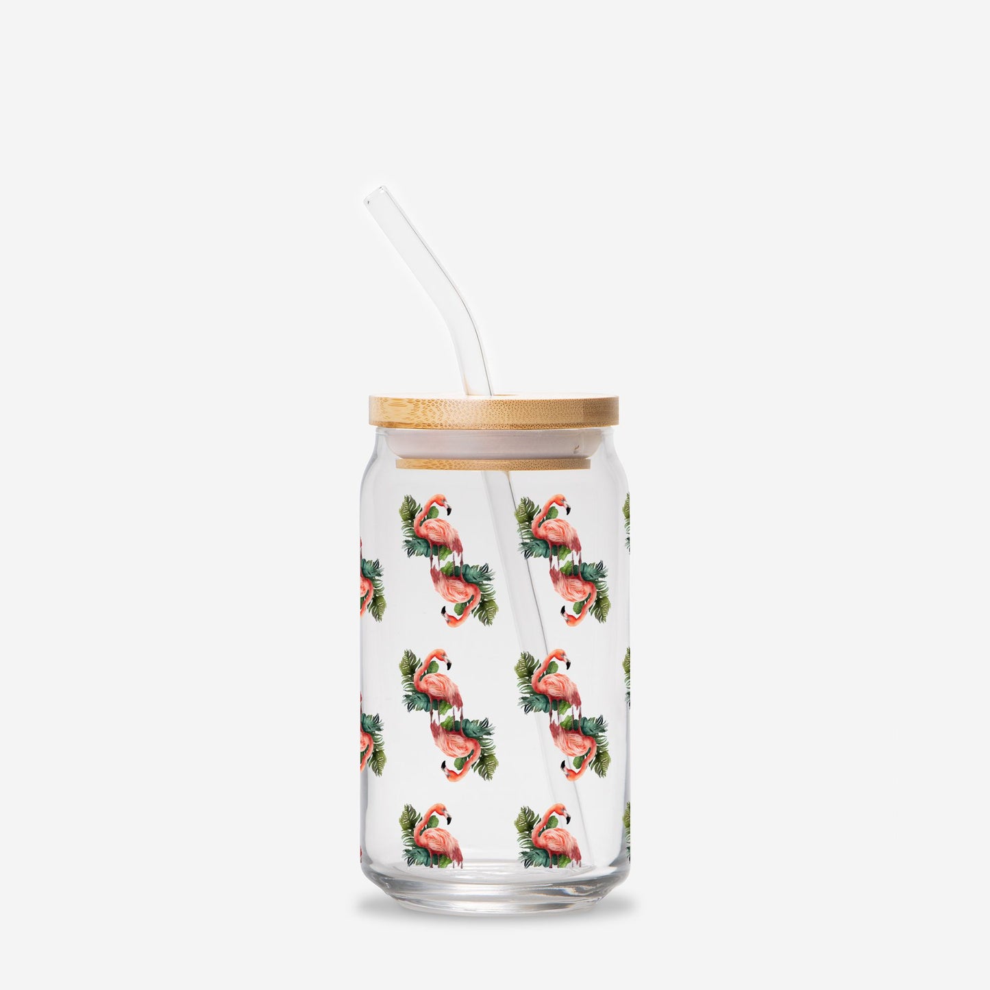 Flamingo Glass Tumbler 16oz