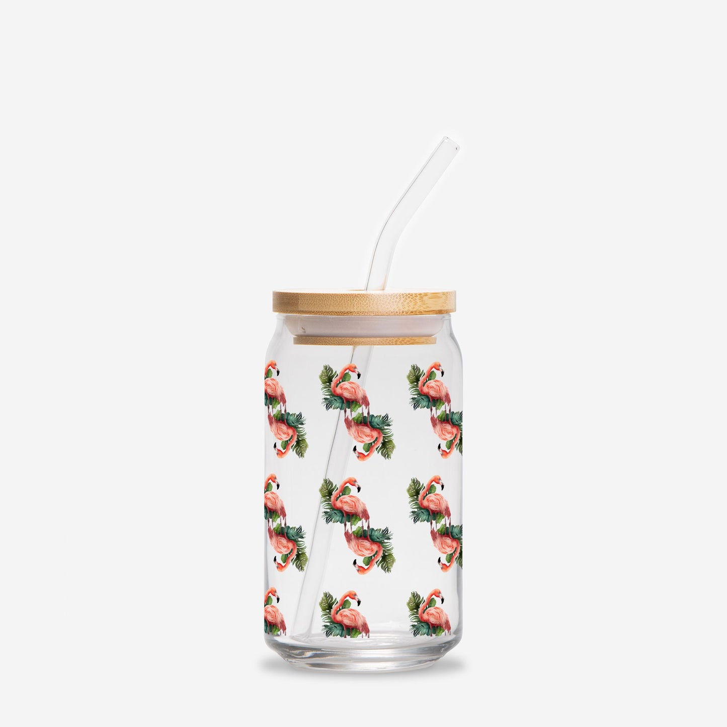 Flamingo Glass Tumbler 16oz